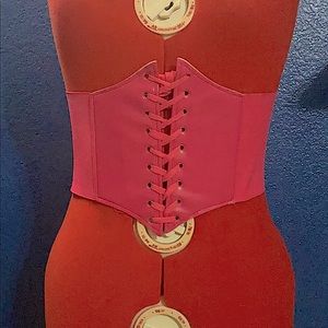 Pink corset belt